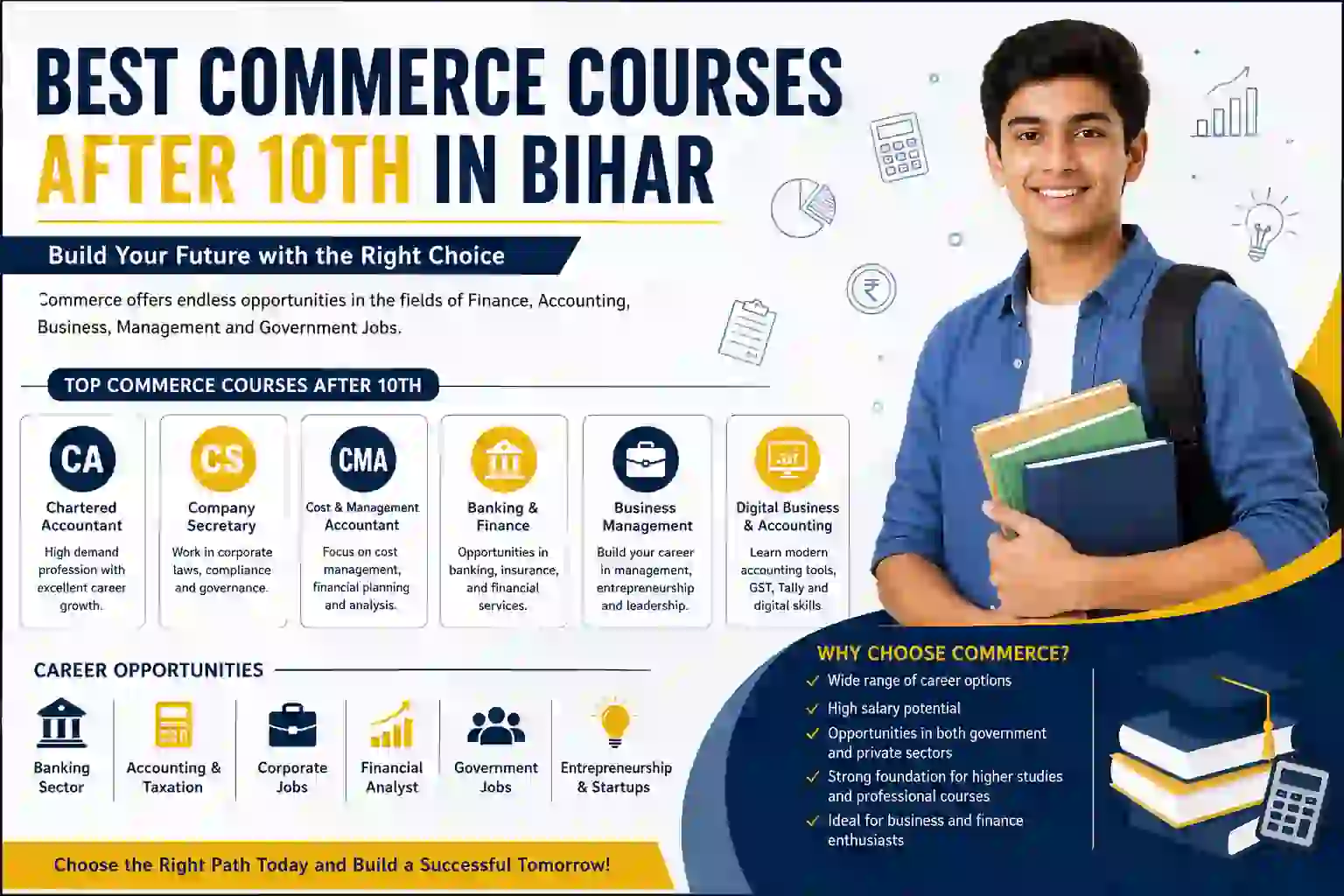 Best Commerce Courses After 10th in Bihar: Complete Career Guide for Students